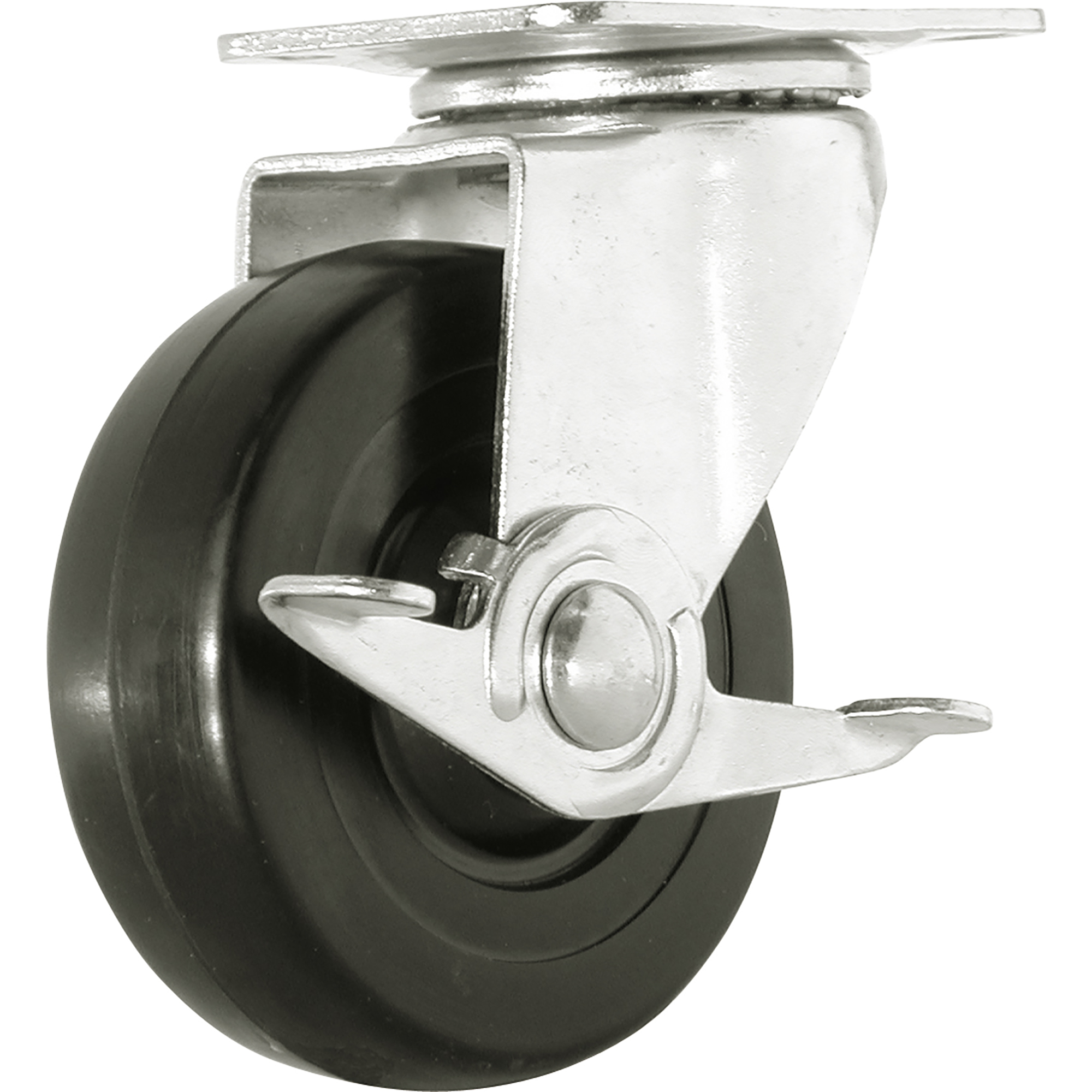 Service Caster, 3 1/2in. x 1 1/4in. Stem Caster, Wheel Diameter 3.5 in